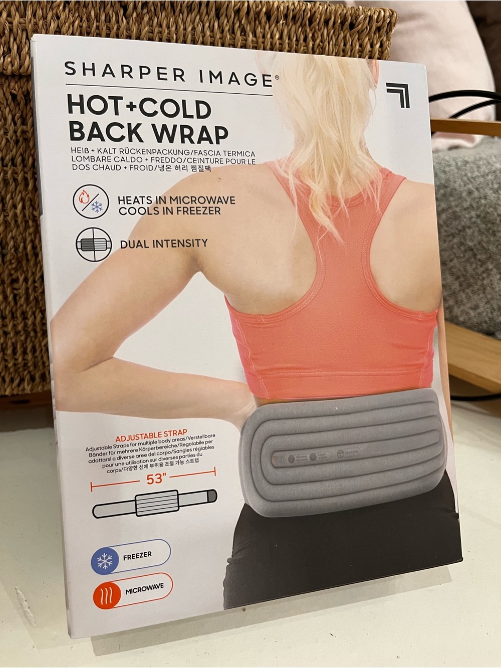 Sharper Image Hot + Cold Back Wrap - Gray